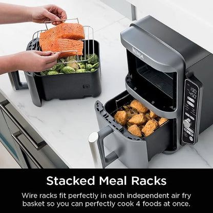 Ninja Air Fryer DoubleStack XL, 10 Qt, 6-in-1, Deep Grey, SL401