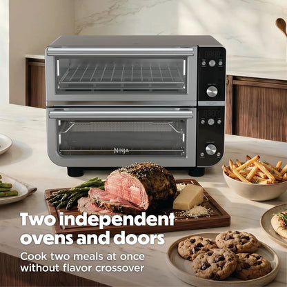 Ninja Double Oven Pro Smart XL, 30.2 Qt, 12-in-1, Stainless Steel, DCT801