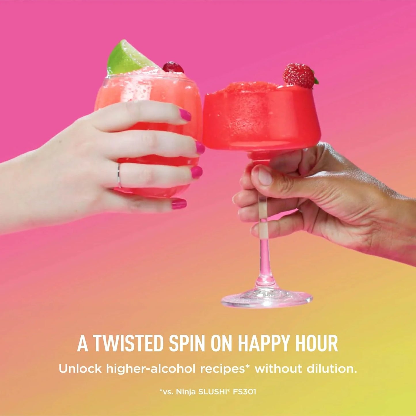 Ninja SLUSHi Twist Smart Frozen Drink Maker with Dual SlushAssist, FS701BL
