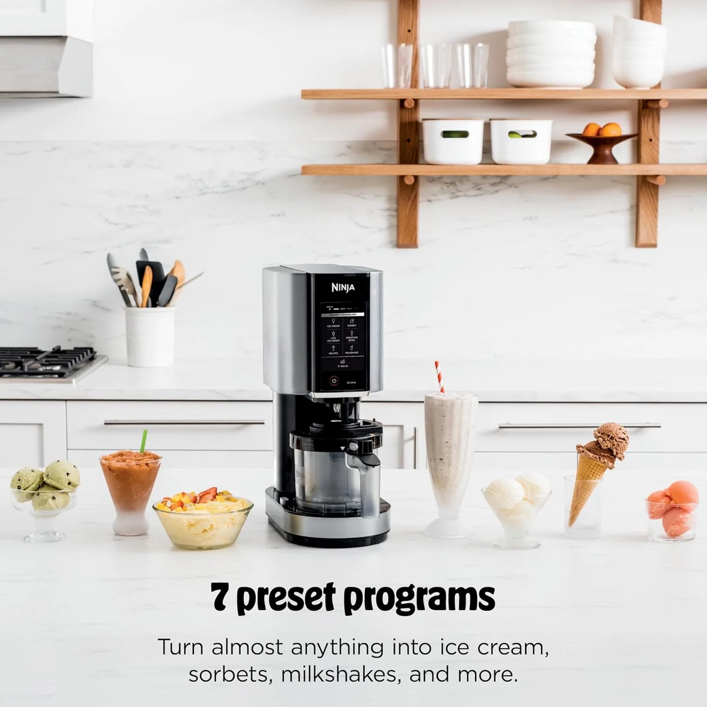Ninja® CREAMi® 7-in-1 Ice Cream Maker, Ice Cream, Gelato and more, NC301