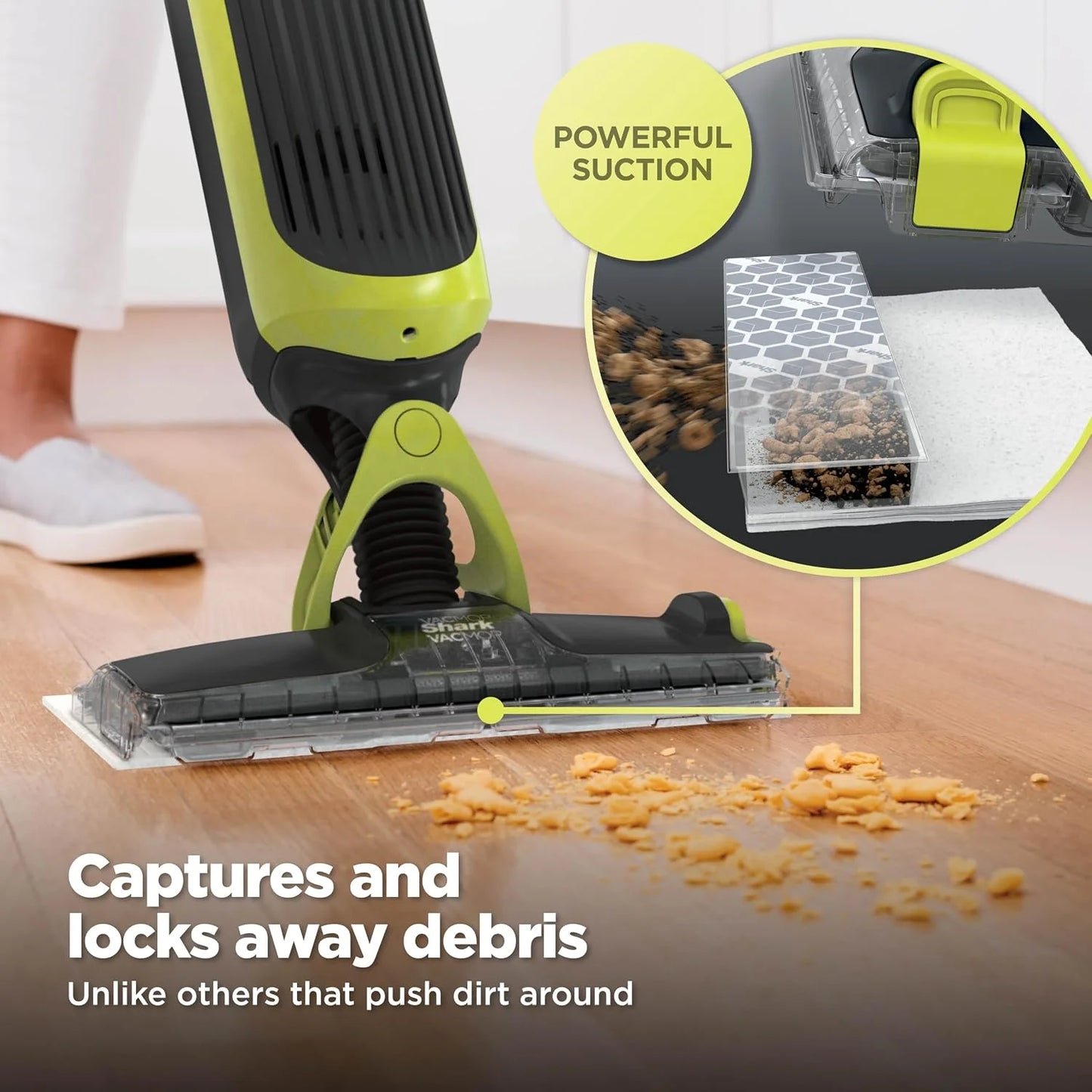 Shark VACMOP Cordless Vacuum & Spray Mop, Gray, VM180